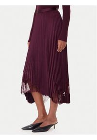 BOSS Spódnica plisowana Velacey 50546594 Fioletowy Regular Fit. Kolor: fioletowy. Materiał: syntetyk
