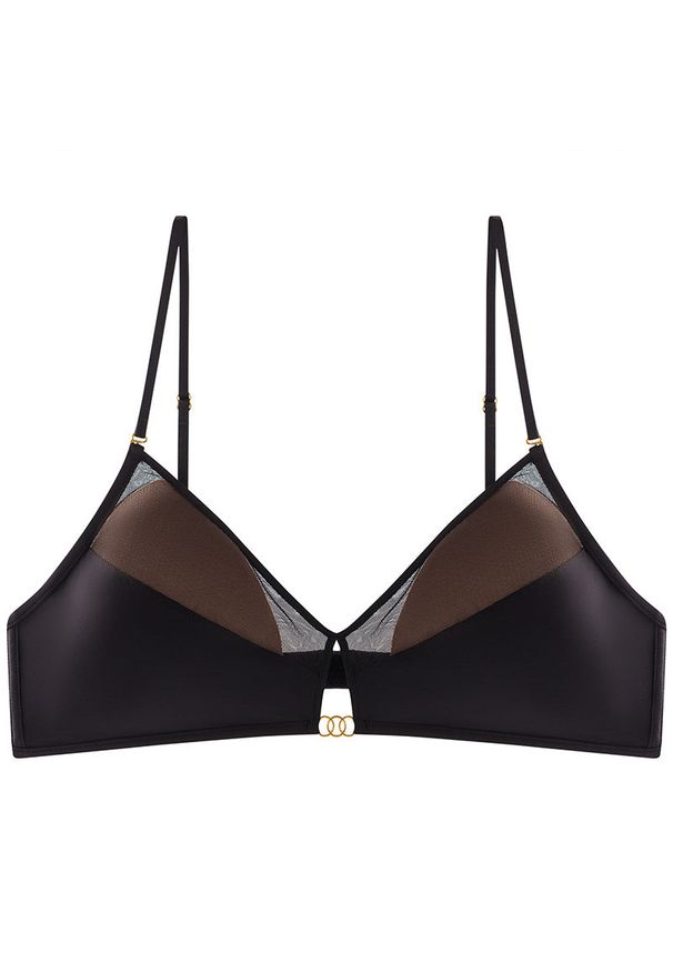 Intica - Biustonosz z miękkimi wkładkami do codziennego użytku Ayumu. Kolor: czarny. Materiał: materiał