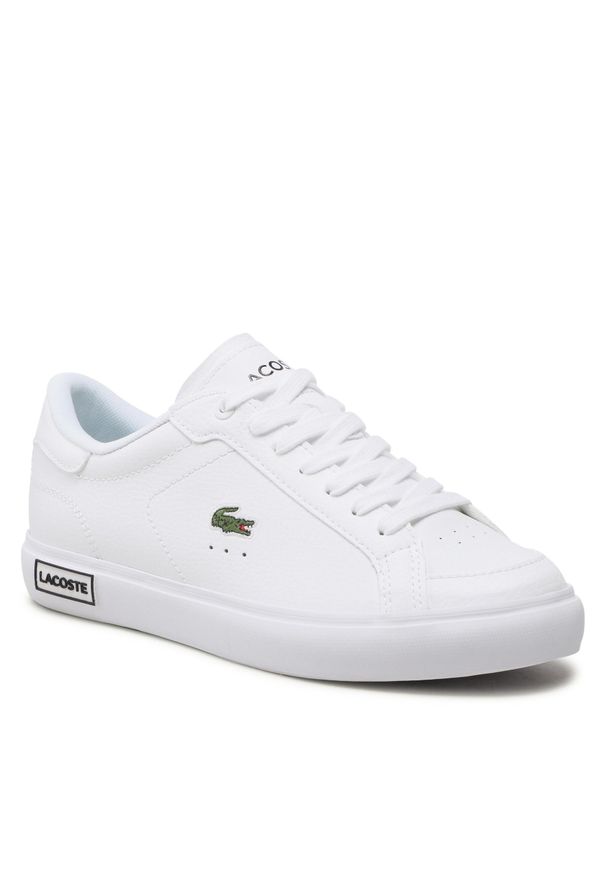 Sneakersy Lacoste Powercourt 222 6 Sfa 744SFA0077147 Wht/Blk. Kolor: biały. Materiał: skóra