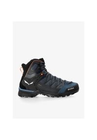 Buty trekkingowe wysokie Salewa Mountain Trainer Lite Mid GTX. Wysokość cholewki: za kostkę. Zapięcie: sznurówki. Kolor: niebieski. Materiał: syntetyk, tkanina, materiał. Szerokość cholewki: normalna. Sport: turystyka piesza