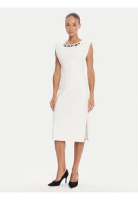 Rinascimento Sukienka koktajlowa CFC0020043002 Biały Slim Fit. Kolor: biały. Materiał: syntetyk. Styl: wizytowy