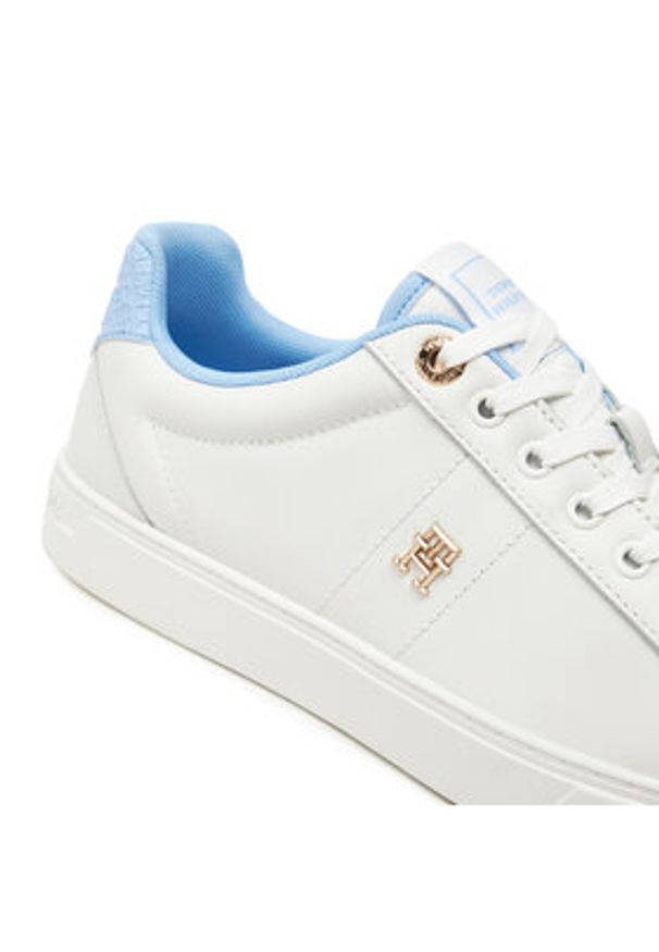 TOMMY HILFIGER - Tommy Hilfiger Sneakersy Elevated Essent Sneaker Monogram FW0FW07999 Écru. Materiał: skóra