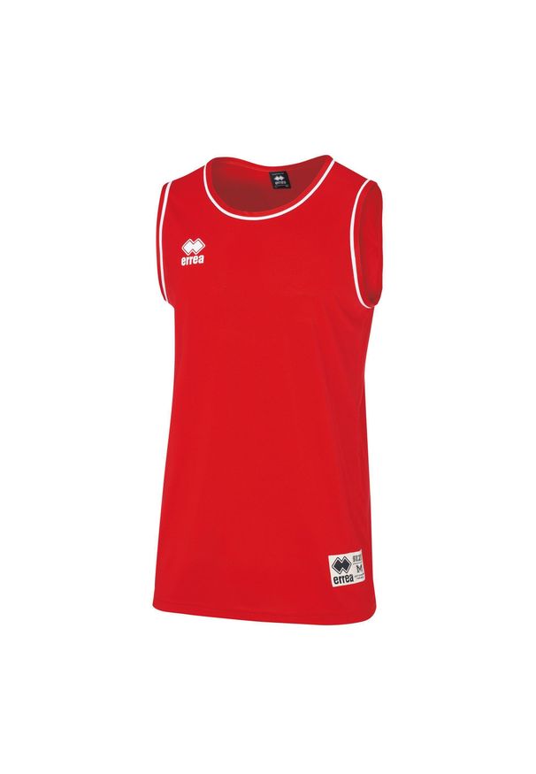 ERREA - Dziecięcy dżersej bez rękawów Errea Rockets. Kolor: czerwony, wielokolorowy, biały. Materiał: jersey. Długość rękawa: bez rękawów. Sport: fitness