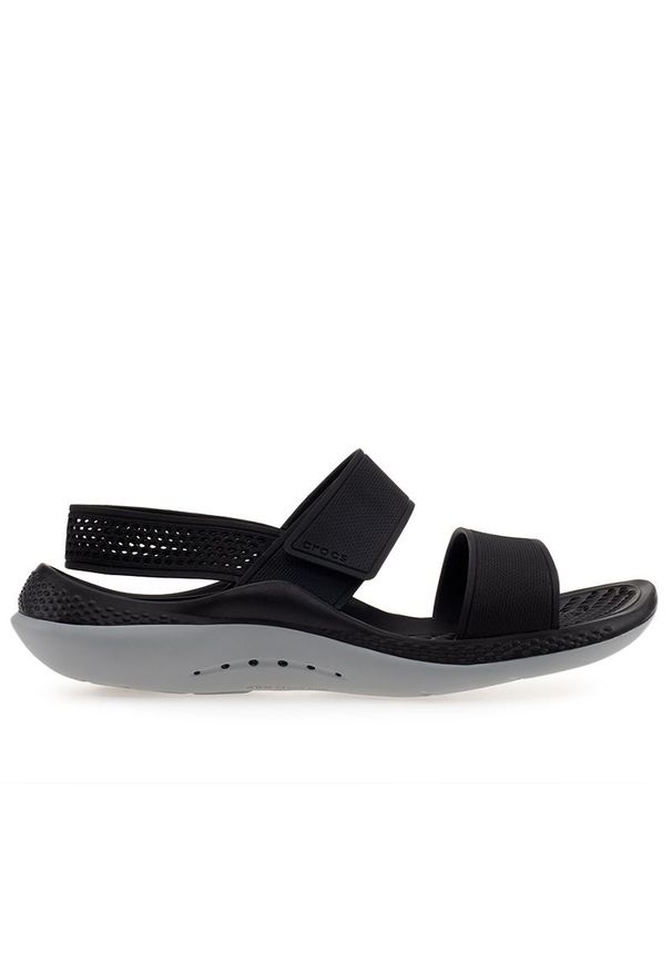 Klapki Crocs Literide 360 Sandal 206711-02G - czarne. Kolor: czarny. Materiał: guma, syntetyk, dzianina, materiał. Wzór: paski. Sezon: lato. Styl: klasyczny