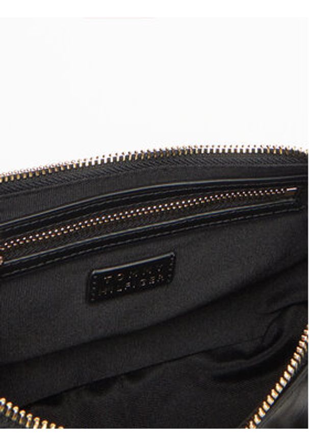 TOMMY HILFIGER - Tommy Hilfiger Torebka Moon Leather Crossover AW0AW17467 Czarny. Kolor: czarny. Materiał: skórzane