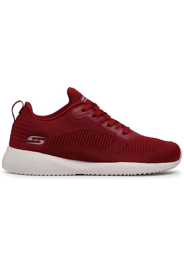 skechers - Buty na co dzień damskie SKECHERS BOBS SQUAD TOUGH TALK. Okazja: na co dzień. Kolor: czerwony. Model: Skechers Sport. Sport: turystyka piesza