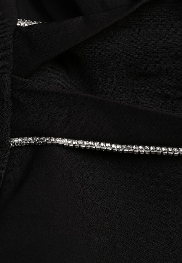 Renee - Czarna Bluzka VICES w Kopertowym Stylu z Luźnymi Transparentnymi Rękawami i Dekoltem V Inge. Okazja: na komunię, na co dzień. Kolor: czarny. Materiał: jeans. Styl: elegancki, casual