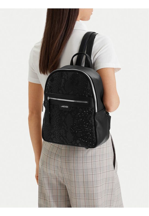 Lasocki Plecak CEO-LSK-X-012-09 Czarny. Kolor: czarny. Materiał: materiał