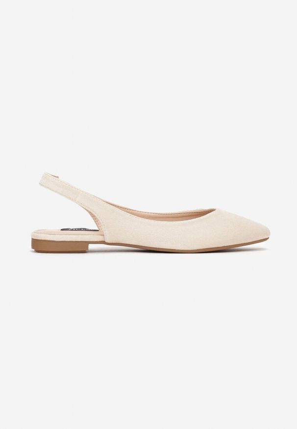 Born2be - Beżowe Sandały Slingback z Noskiem w Szpic Arrilla. Okazja: na spacer, na spotkanie biznesowe, na co dzień. Kolor: beżowy. Sezon: lato. Styl: elegancki, casual, biznesowy