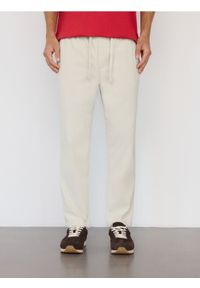 Reserved - Sztruksowe spodnie jogger - złamana biel. Materiał: sztruks #1