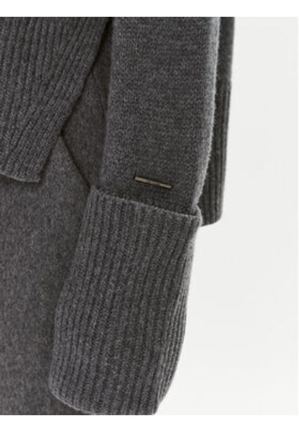 Calvin Klein Golf K20K206005 Szary Relaxed Fit. Typ kołnierza: golf. Kolor: szary. Materiał: wełna