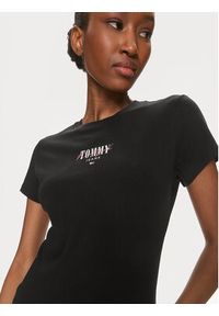 Tommy Jeans T-Shirt Essential DW0DW17839 Czarny Slim Fit. Kolor: czarny. Materiał: bawełna, syntetyk #4