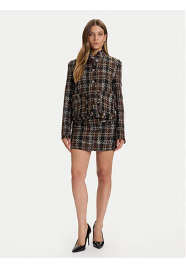 ViCOLO Spódnica mini TF0309 Brązowy Regular Fit. Kolor: brązowy. Materiał: syntetyk
