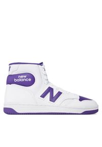 New Balance Sneakersy BB480SCE Biały. Kolor: biały. Materiał: skóra