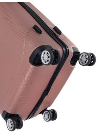 Ochnik - Komplet walizek na kółkach 19'/24'/28'. Kolor: różowy. Materiał: guma, poliester, materiał #10
