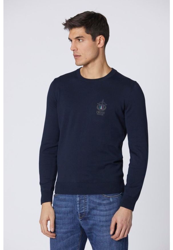 Aeronautica Militare - AERONAUTICA MILITARE Granatowy sweter męski, Rozmiar XL. Kolor: niebieski