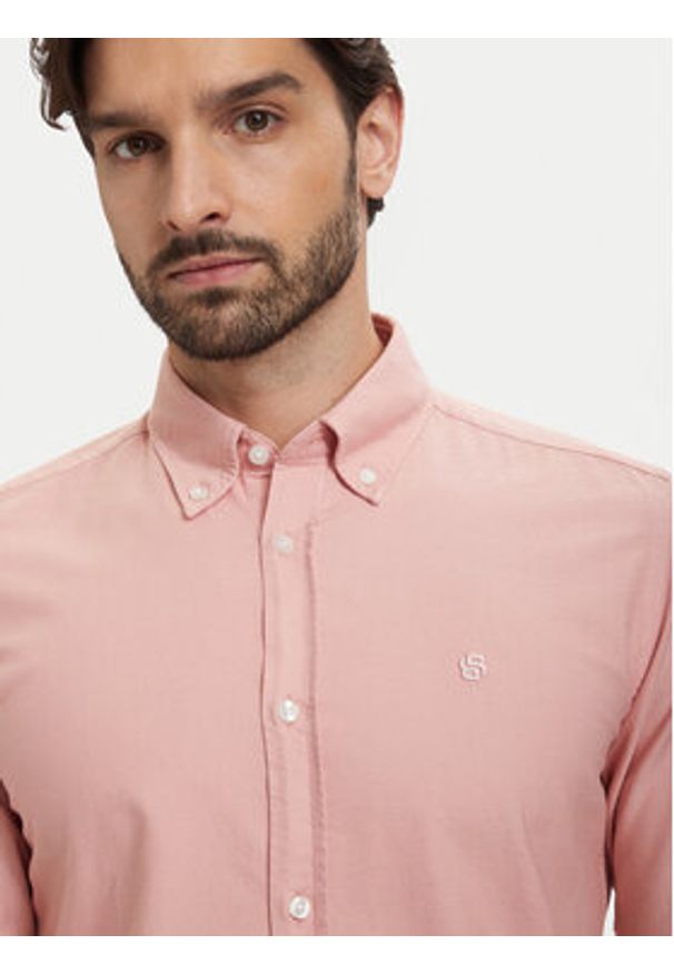 BOSS Koszula H-Roan 50555920 Różowy Slim Fit. Kolor: różowy. Materiał: bawełna
