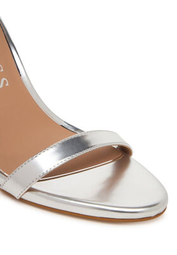 Guess Sandały FLPINS LEL03 Srebrny. Kolor: srebrny. Materiał: skóra