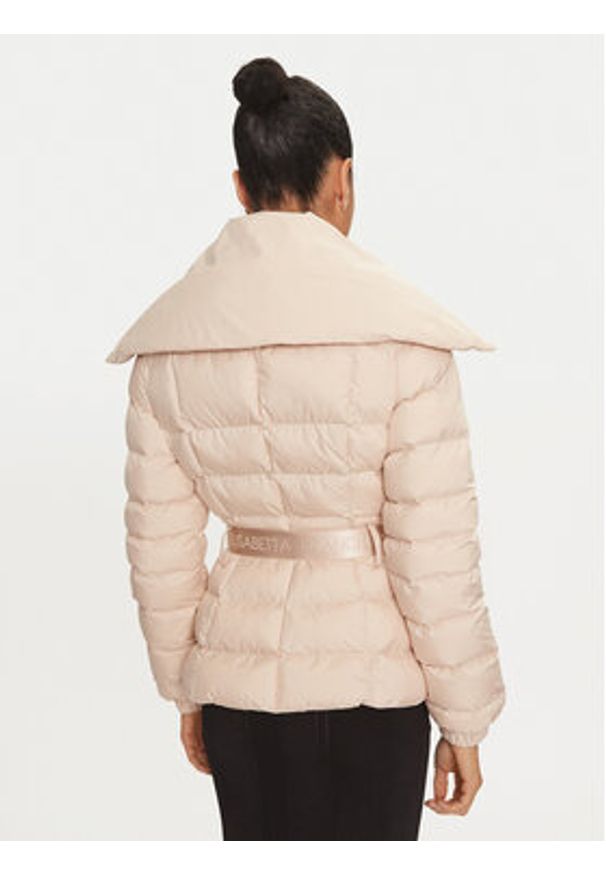 Elisabetta Franchi Kurtka zimowa PI-76D-46E2-V680 Écru Regular Fit. Materiał: syntetyk. Sezon: zima