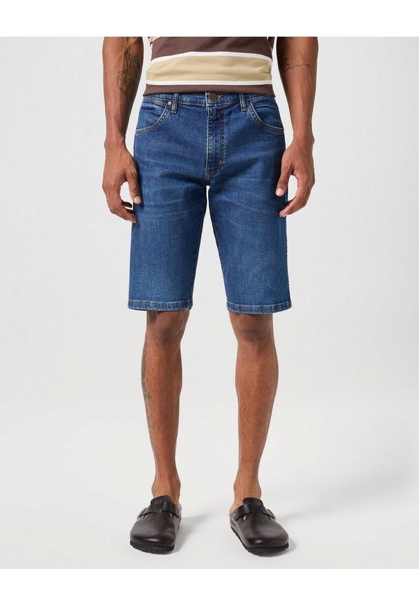 Wrangler - WRANGLER COLTON MĘSKIE SZORTY JEANSOWE SHORTS HARVEY 112350824. Materiał: jeans