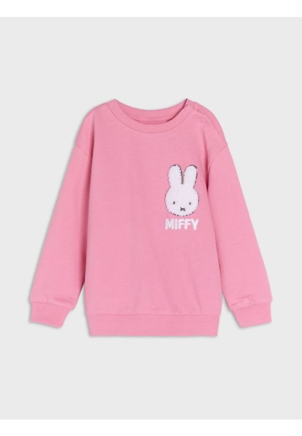 Sinsay - Bluza Miffy - różowy. Kolor: różowy. Wzór: nadruk