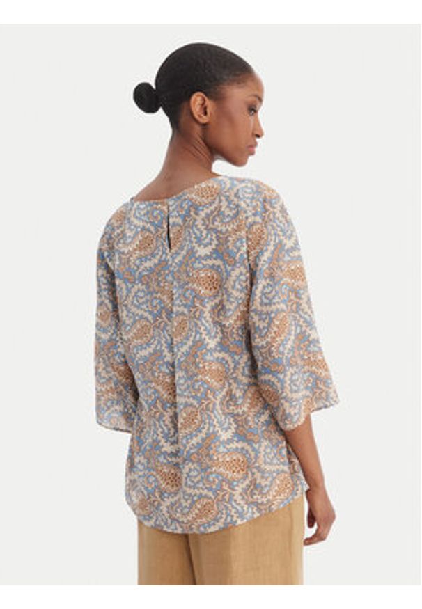 Weekend Max Mara Bluzka 2615111142 Niebieski Relaxed Fit. Kolor: niebieski. Materiał: jedwab