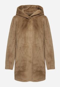 Born2be - Ciemnozielona Kurtka ze Sztucznego Futerka z Kapturem Innalitha. Typ kołnierza: kaptur. Kolor: zielony. Materiał: futro #5