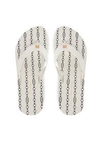 TOMMY HILFIGER - Tommy Hilfiger Japonki Im Th Chainprint Midwedge Sandal FW0FW08527 Biały. Kolor: biały. Materiał: materiał