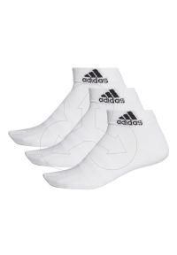Adidas - Skarpety męskie adidas białe DZ9435 3pak - S. Kolor: biały. Materiał: materiał, bawełna. Wzór: gładki #1