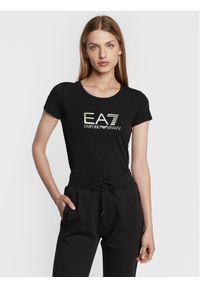 EA7 Emporio Armani T-Shirt 8NTT66 TJFKZ 0200 Czarny Slim Fit. Kolor: czarny. Materiał: bawełna #1