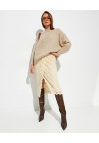 ISABEL MARANT - Beżowy sweter z moheru Idol. Kolor: beżowy. Materiał: moher. Długość rękawa: długi rękaw. Długość: długie #3