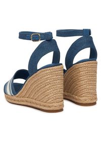 TOMMY HILFIGER - Tommy Hilfiger Espadryle High Wedge Espad Webbing FW0FW09342 Niebieski. Kolor: niebieski. Materiał: materiał #3