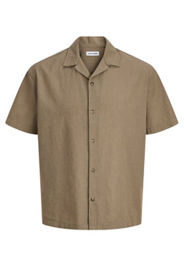 Jack & Jones Koszula Summer 12289191 Brązowy Relaxed Fit. Kolor: brązowy. Materiał: bawełna