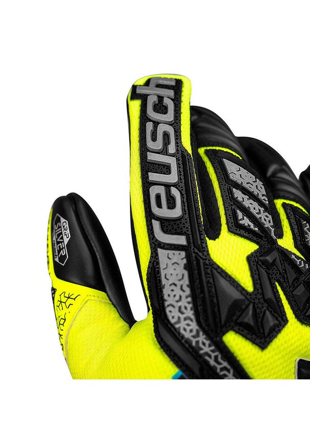 Rękawice bramkarskie Reusch Attrakt Freegel. Kolor: żółty, szary, wielokolorowy, czarny. Sport: piłka nożna