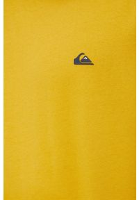 Quiksilver T-shirt bawełniany kolor żółty gładki. Okazja: na co dzień. Kolor: żółty. Materiał: bawełna. Wzór: gładki. Styl: casual #3