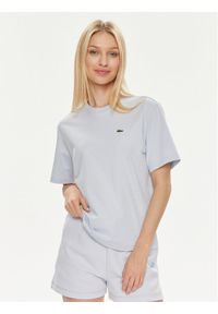 Lacoste T-Shirt TF7215 Niebieski Slim Fit. Kolor: niebieski. Materiał: bawełna
