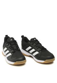 Adidas - adidas Buty halowe Ligra 7 M FZ4658 Czarny. Kolor: czarny. Materiał: skóra #9