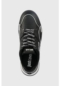 Just Cavalli sneakersy kolor czarny 75QA3SA5 ZP383 899. Nosek buta: okrągły. Zapięcie: sznurówki. Kolor: czarny. Materiał: guma #4
