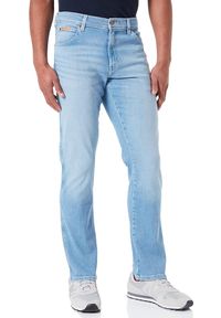 Wrangler - WRANGLER TEXAS SLIM MĘSKIE SPODNIE JEANSOWE JEANS STARLITE W12SYJZ86 112331141