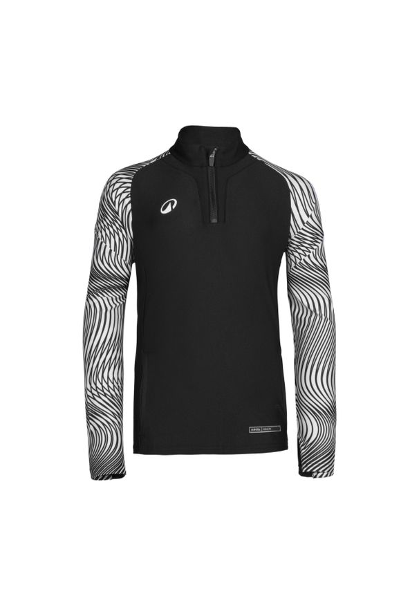 KIPSTA - Bluza piłkarska dla dzieci Kipsta Viralto Wavy Club na krótki suwak. Kolor: biały, wielokolorowy, czarny. Materiał: materiał, poliester, elastan. Długość: krótkie. Sport: piłka nożna