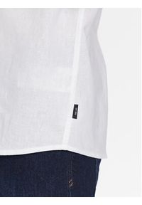 INDICODE Koszula Hanko 20-327 Biały Regular Fit. Kolor: biały. Materiał: len #4