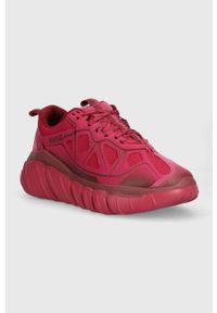 Hugo - HUGO sneakersy Xeno kolor różowy 50504472. Nosek buta: okrągły. Zapięcie: sznurówki. Kolor: różowy. Materiał: guma. Obcas: na platformie #2