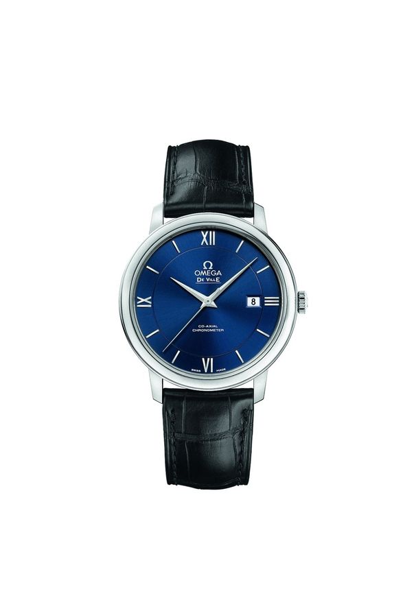OMEGA ZEGAREK DE VILLE 424.13.40.20.03.001. Materiał: skóra. Styl: klasyczny, casual