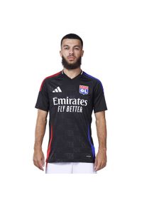 Adidas - Koszulka Olympique Lyonnais 24/25 Away. Kolor: czarny. Materiał: materiał. Sport: piłka nożna