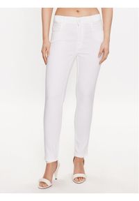 Marella Spodnie materiałowe Peseta 2331310635 Biały Slim Fit. Kolor: biały. Materiał: wiskoza, bawełna