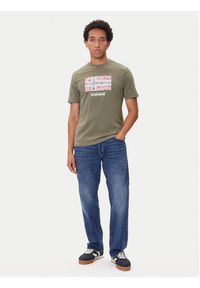 Napapijri T-Shirt S-Drapeau Ss NP0A891K Khaki Regular Fit. Kolor: brązowy. Materiał: bawełna #5