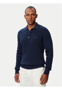 TOMMY HILFIGER - Tommy Hilfiger Sweter Classic MW0MW41955 Granatowy Regular Fit. Kolor: niebieski. Materiał: bawełna #1