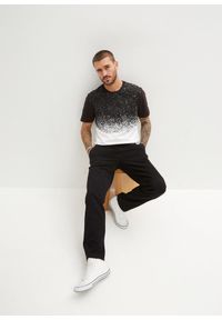 bonprix - Spodnie z gumką w talii, ze stretchem, krój relaxed fit, straight. Kolor: czarny #2