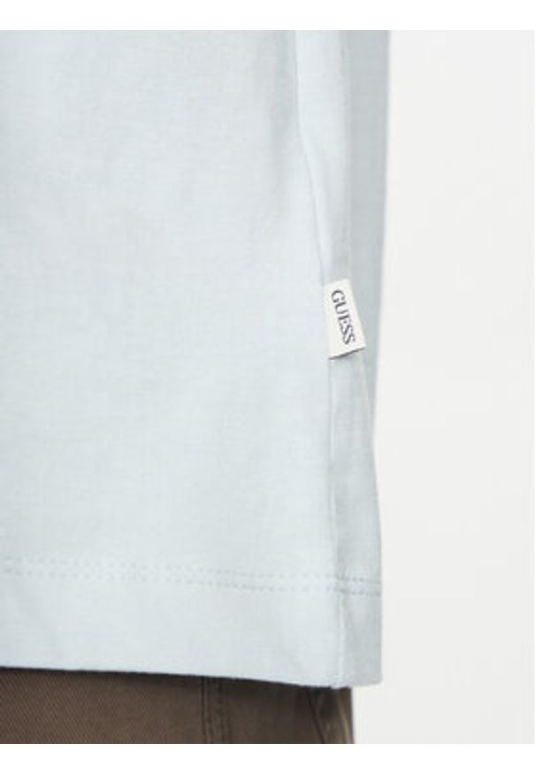Guess Jeans T-Shirt M4YI44 K8FQ4 Niebieski Oversize. Kolor: niebieski. Materiał: bawełna