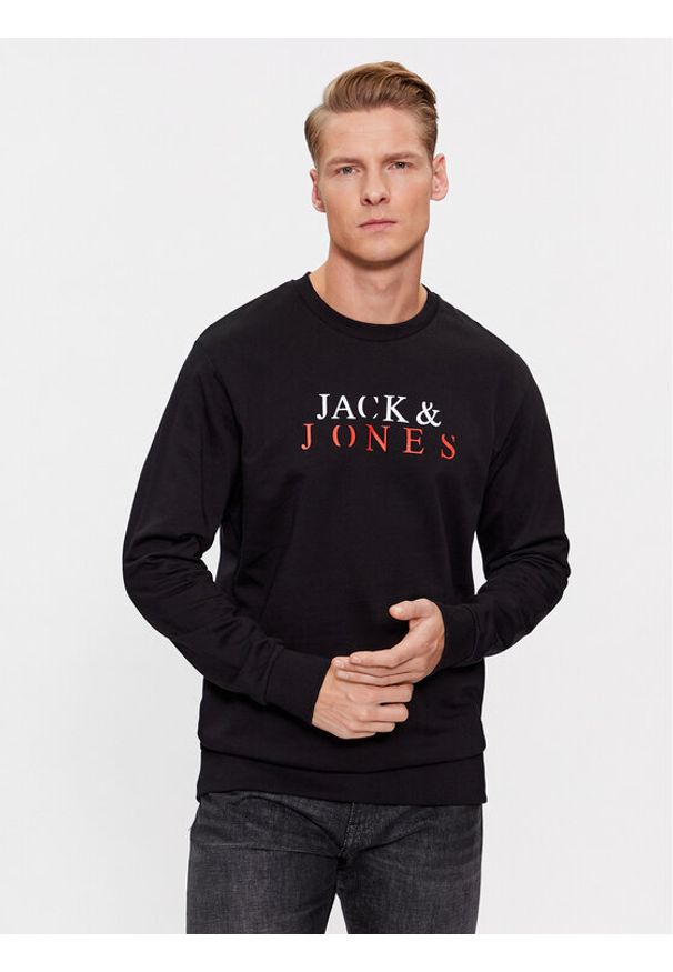 Jack & Jones - Jack&Jones Bluza 12244404 Czarny Standard Fit. Kolor: czarny. Materiał: bawełna